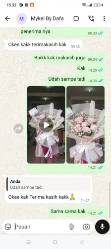 Testimonial Buket Bunga cikarang urata