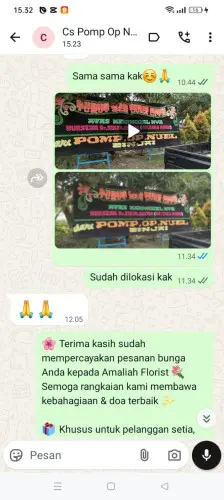 Testimonial Papan Bunga cikarang urata