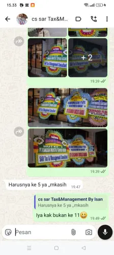 Testimonial Papan Bunga cikarang urata