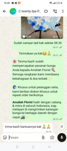 Testimonial Standing Flower cikarang urata